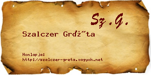 Szalczer Gréta névjegykártya